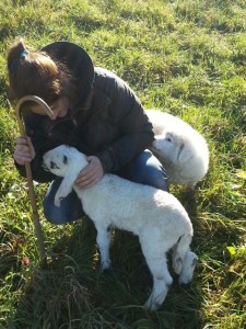 sara simonetti con agnellini